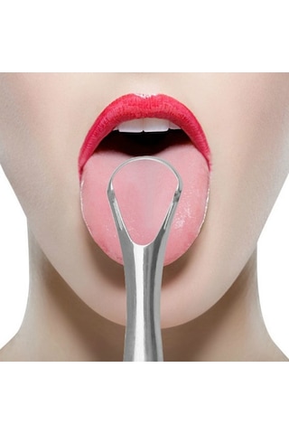 Ağız Temizleme Paslanmaz Çelik Dil Kazıyıcı, Özellikler: 14,6 2,4 Cm