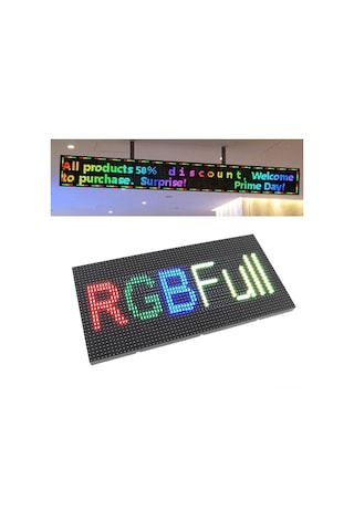 Vkemall P10 Ip64 Su Geçirmez İç Mekan Led Ekran Modülü - 320x160mm Renkli Kaydırmalı Görüntü Birimi Paneli