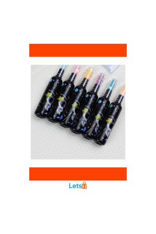 Astronot Desenli Fosforlu Kalem Seti 6 Adet Çok Renkli