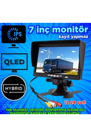 Qled 7 İnç Hybrid Ips Monitör Kayıt Yapmaz 12-24 V Kamesız