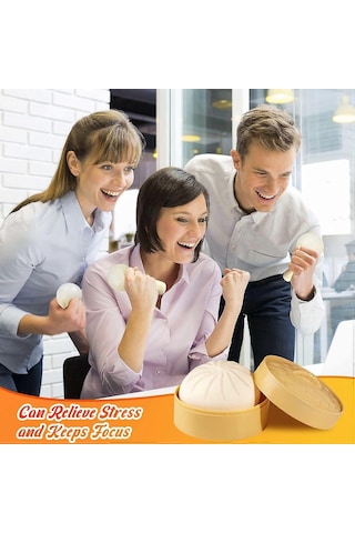 Dumpling Squishy, Dumpling Stres Topu, Buharda Pişirilmiş Doldurulmuş Çörek, Stres Giderici Sıkılabilir Çörek Oyuncakları