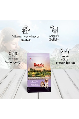 Bonnie Kuzu Etli Yavru Köpek Maması 2,5 Kg