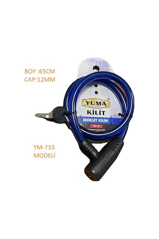 Yuma Bisiklet Kilidi Boy:65cm Çap:12mm Yuma Ym-733 Orta Boy