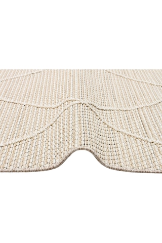 Soho Sh 02 Beige Hav Vermeyen Özel Ipler Ile Üretilen Etnik Örgü Desenlere Sahip Makine Halısı