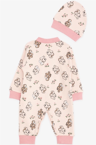 Breeze Kız Bebek Tulum Sevimli Sincap Desenli 0 3 Ay 3 6 Ay, Somon Somon