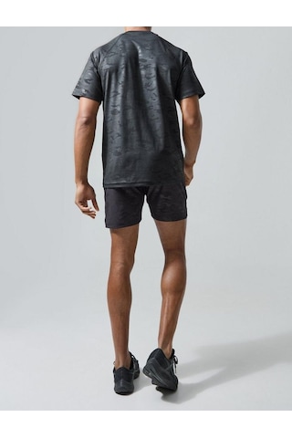 Nature The Brand Kamuflaj Baskılı Siyah Reglan Kol Regular Kesim Sporcutişört Kamuflaj