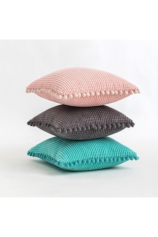 Wezone Kuru Mısır Desenli Kadife Yastık Kılıfı, Modern Ev Dekoru, 45x45 Cm, Sarı, Yumuşak Dokuma, Temizliği Kolay İç Dolgu Hariç Diğer