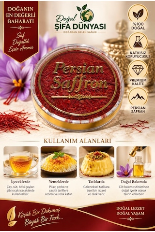 Safran Premium 1 Gr %100 Doğal Safran Yerli Safranbolu Crocus Sativus