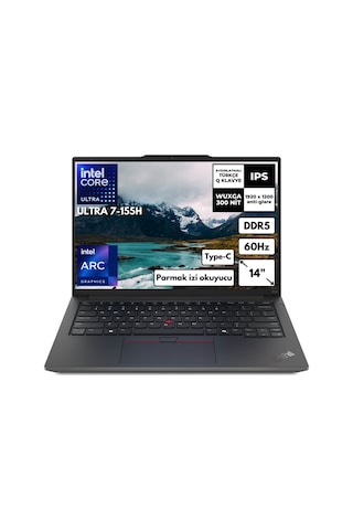 Lenovo ThinkPad E14 G6 21M70031TX U7-155H 16 GB 512 GB SSD 14" Dos Dizüstü Bilgisayar