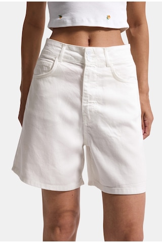 Itsbasic Kadın Kırık Beyaz 7s6-101 Mom Relax Denim Şort