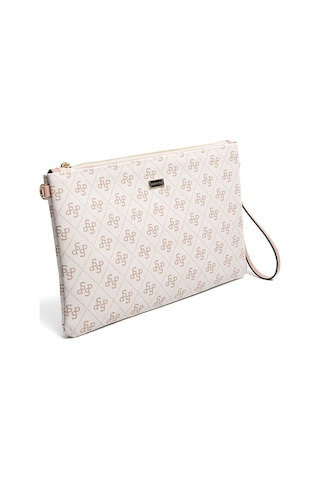 Silver Polo Sp1034 Kadın Portföy & Clutch Monogram Pembe-somon