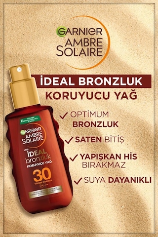 Garnier Ambre Solaire Bronzlaştırıcı Koruyucu Yağ SPF 30 150 ML
