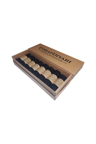 Çorapx Çorapdiyari Premium 8'Li Dikişsiz Bambu Erkek Spor Patik Çorap Siyah-Standart Siyah
