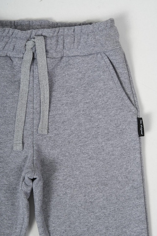 Gri Kalın Pamuklu Beli Lastikli Yan Cepli 5-6-7-8-9-10-11-12 Yaş Erkek Çocuk Eşofman Altı Gri