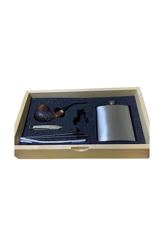 Dapper Gül Kökü Balsa Filtre Mataralı Lüks Pipo Seti