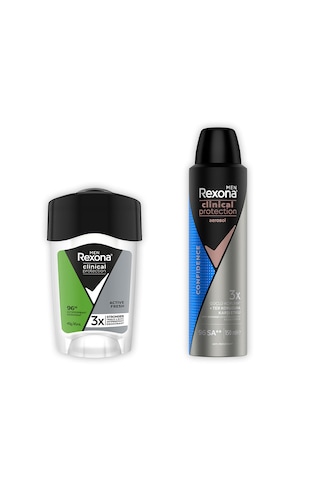 Rexona Men Clinical Protection Erkek Sprey Deodorant 150 Ml + Erkek Stick Deodorant 50 ml