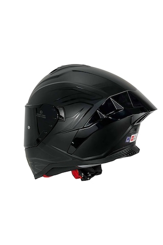867 Black Line Full Face Motosiklet Kaskı - Mat Siyah- Güneş Vizörlü