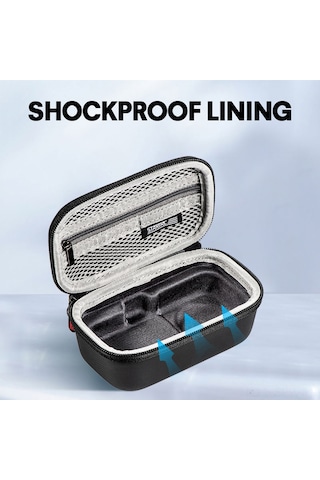 Maiyame Insta360 X3 İçin Siyah Pu Malzeme Kamera Çantası, El Kayışı Ve Dağcı Kanca İle Taşınabilir Depolama Çehresi St-1111347 Siyah