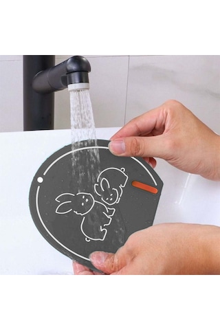 Koku Önleyici Gider Kapağı - Desenli Gri