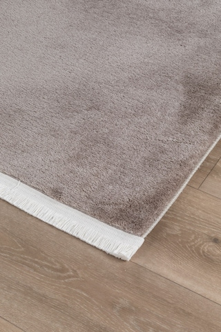 Vl Oval Comfort Ponpon Saçaklı Peluş Post Yolluk Kahverengi Düz Saçak Kahverengi