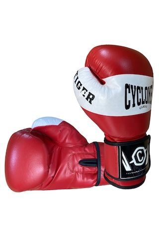 Cyclone Tiger Orijinal Deri Boks Ve Kick Boks Eldiveni Kırmızı