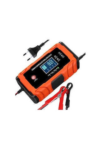 Ebitda Araba Akü Şarj Cihazı, 12v/24v Akıllı Şarj Cihazı, Otomotiv Akü Bakım Turuncu