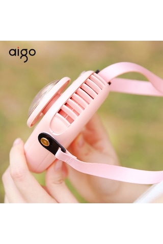 Didadodo Aigo Agf-05 Boyun Fanı - 3 Kademeli, 1800mah Pil, Led Işık Yeşil, Dokunmatik Kontrol Yeşil