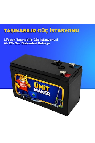 Lifepo4 Taşınabilir Güç İstasyonu 5 Ah 12v Ses Sistemleri Batarya