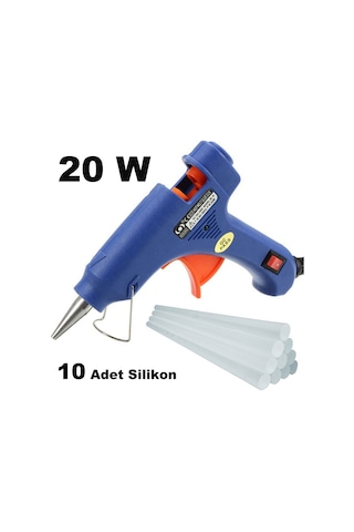 20 Watt Sıcak Silikon Tabancası + 10 Adet Mum Silikon