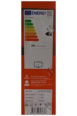 Electromaster ETV-332 32" 82 Ekran Uydu Alıcılı HD Ready Led TV