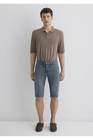 Mavi - Nicholas Mavi Premium Vintage Puslu Indigo Jean Şort 0416089816 Koyu Mavi