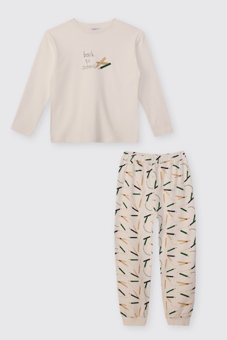 Panço Erkek Çocuk Ekru Pijama Takımı 2621bk39002 Krem