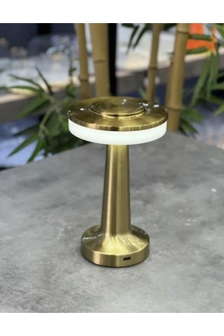 Acar Dekoratif Gold Metal Masa Lambası - 20 Cm Acr-491 Gold
