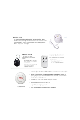 Akıllı Güvenlik Alarm Sistemleri Güneş Enerjili Dış Siren Ve Pet Uyumlu Orta Plus