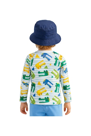 Denokids Uv Korumalı Timsah Erkek Çocuk Mayo T-shirt Renkli