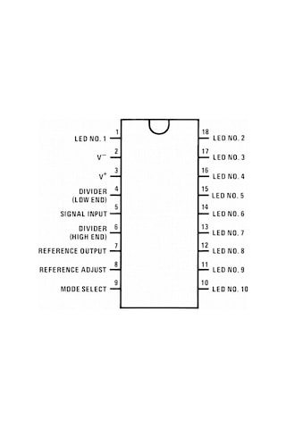 Motorobit-Lm3915 Dıp-18 Led Sürücü Entegresi