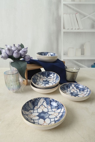 Keramika Wave Flow Halka Çerezlik / Sosluk 13 Cm 6 Adet 22750 Çok Renkli