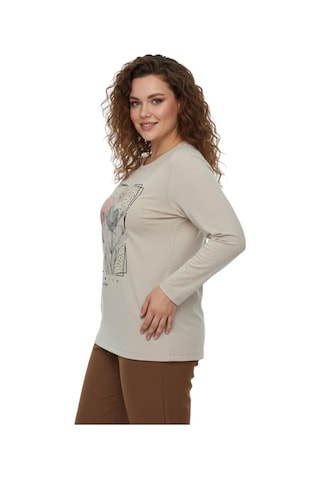 Baglan Kadın Pano Baskılı Bluz Bgl-st05072 Taş