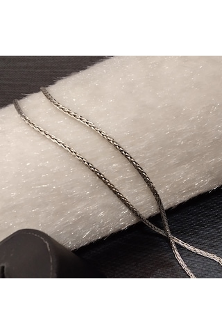 925 Ayar Gümüş Erkek Kolyesi-şık Tasarım-60cm/2mm Gümüş