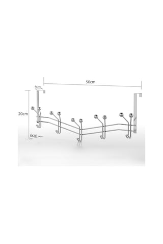 Teknotel 15'li Kapı Arkası Askısı Metal Krom Mg086 Krom