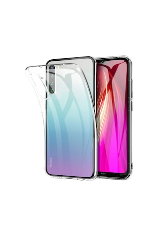 Xiaomi Redmi Note 8 Kılıf Lüx Şeffaf Silikon Altın