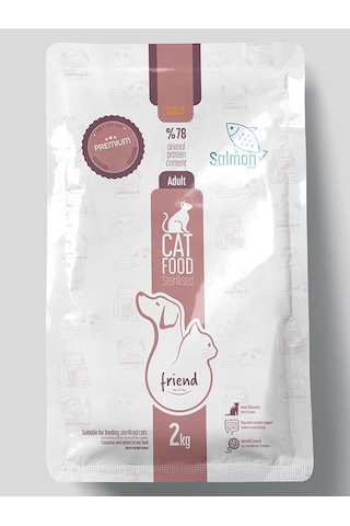 Friend Pet Gold Somonlu Kısırlaştırılmış Yetişkin Kedi Maması 2 KG