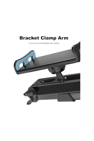 Tenfowee Katlanabilir Araç Başlık Tutucu: 5-11 İnç Tablet Ve Telefonlar İçin Dayanıklı Araç İçi Tablet Tutucu Siyah