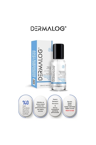 Dermalog Extra Direnç Pürüzsüzleştirici Hızlı Saç Uzatma Serumu - (Biotin, Keratin, Argan, Kabak Çekirdeği Yağı) 100 ML