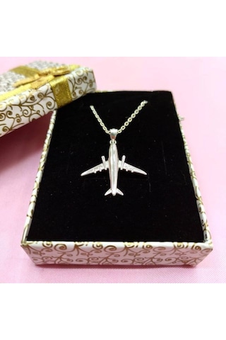 Oriental Kuyumculuk Jewellery Gümüş Uçak Kolye Gümüş