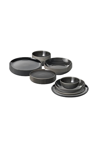 Ikea Gladelig Yemek Takımı 24 Parça Koyu Gri