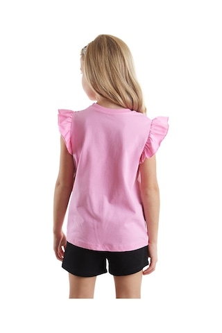 Denokids Abra Catabra Kız Çocuk T-shirt Şort Takım Çok Renkli