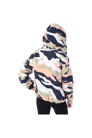 Toontoy Kids Toontoy Unisex Çocuk Kapüşonlu Cepli Fermuarlı Desenli Polar Hırka 22671 Çok Renkli