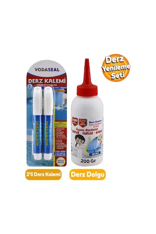 Derz Kalemi Derz Dolgu Yenileme Hızlı Kuruyan Su Bazlı Kokusuz Kalıcı Fayans Yenileme Kalem 3'lü Set