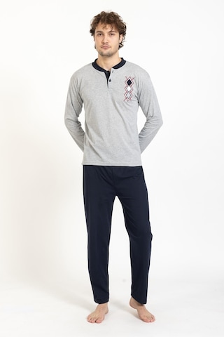 Erkek 2045 Uzun Kol Süprem Pijama Takımı Gri Gri